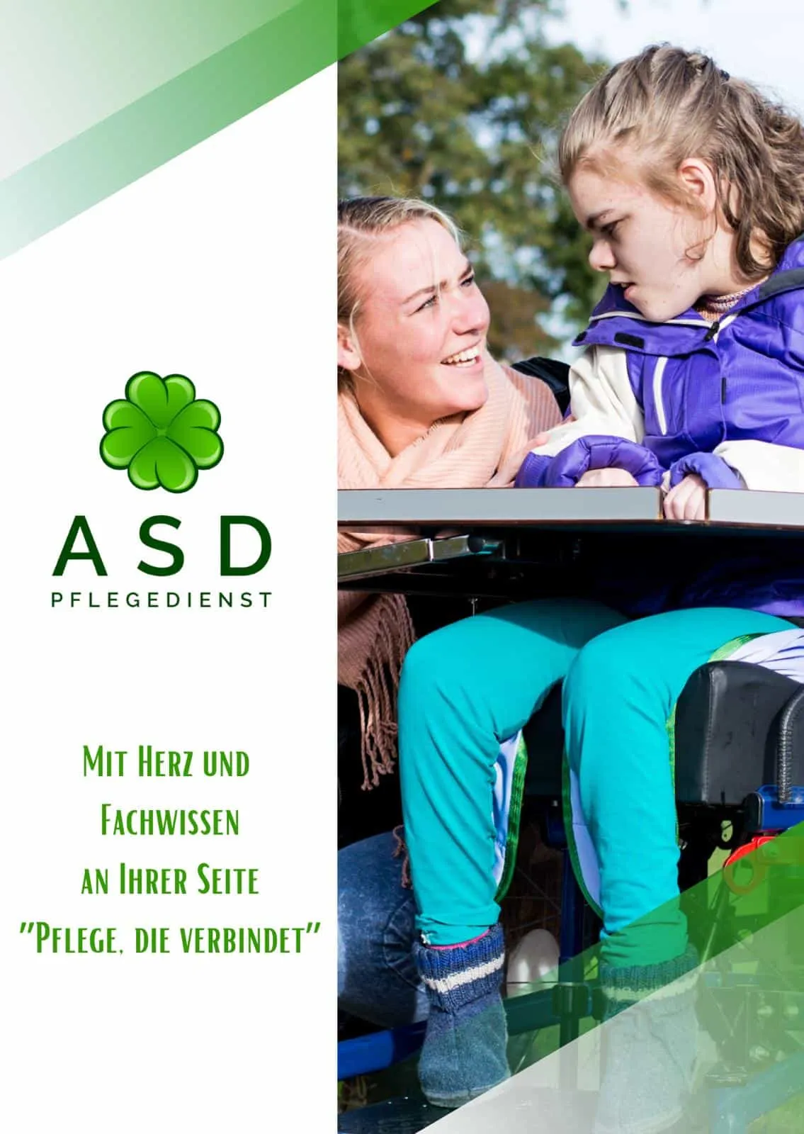 Deckblatt von unserem Flyer zu unseren Pflegeleistungen in Hannover und Region